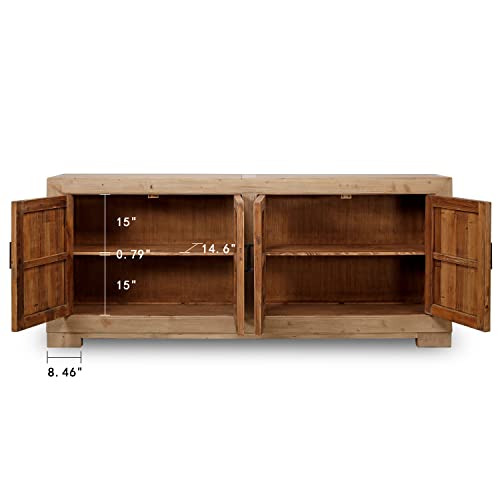 Artissance Rectangular Weathered Pine Wood Buffet Cabinet - Image 3