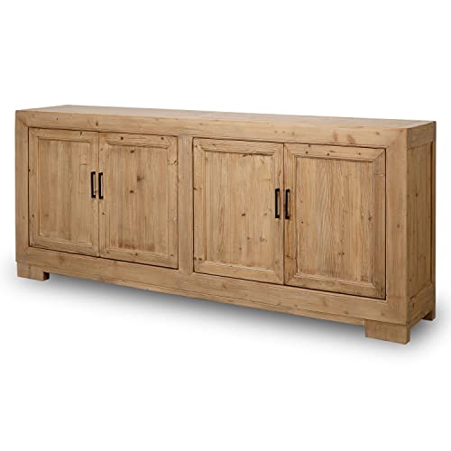 Artissance Rectangular Weathered Pine Wood Buffet Cabinet - Image 4