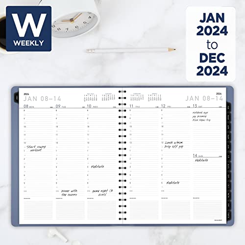 AT-A-GLANCE 2024 Weekly & Monthly Planner, Slate Blue (70940X2024) - Image 2