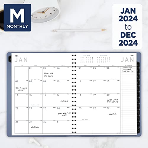 AT-A-GLANCE 2024 Weekly & Monthly Planner, Slate Blue (70940X2024) - Image 3