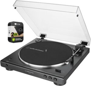 Audio-Technica AT-LP60XBT-BK Bluetooth Stereo Turntable Bundle