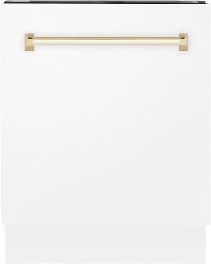 ZLINE Autograph 24″ Dishwasher, White Matte, DWVZ-WM-24-G