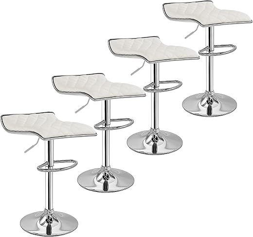 VECELO Bar Stools Set, Adjustable Bar Stools
