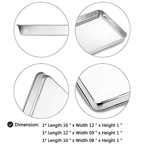 Bastwe Baking Sheet Set Of 3, Stainless Steel - Image 5