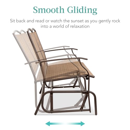 Best Choice Products 2-Person Outdoor Patio Swing Glider Loveseat - Image 4