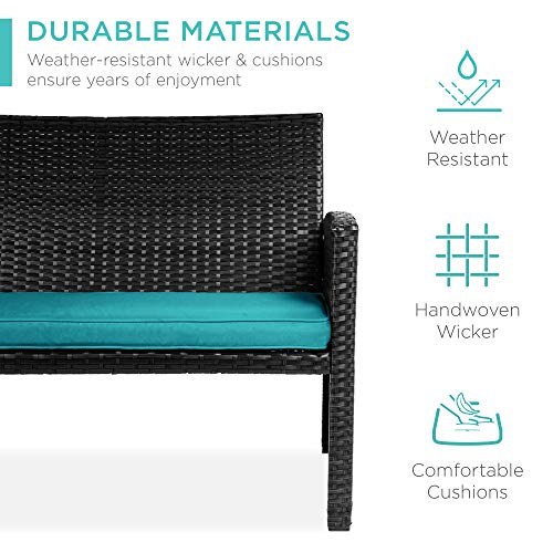 Best Choice Products 4-Piece Outdoor Wicker Patio Set - Image 3