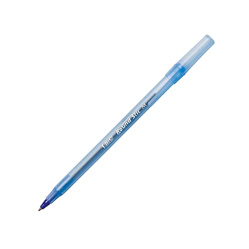 BIC Round Stic Xtra Life Blue Ballpoint Pens, Medium Point - Image 4