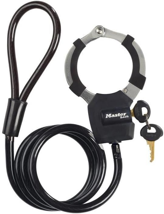 Master Lock Bike Lock Cable With Cuff, Key, 1000x80x27 mm