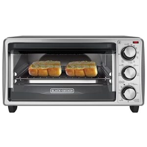 BLACK+DECKER 4-Slice Toaster Oven, Fits 9″ Pizza
