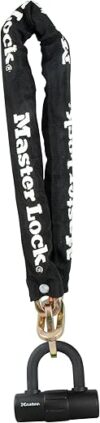 Master Lock Black Outdoor Steel Chain With U-Lock