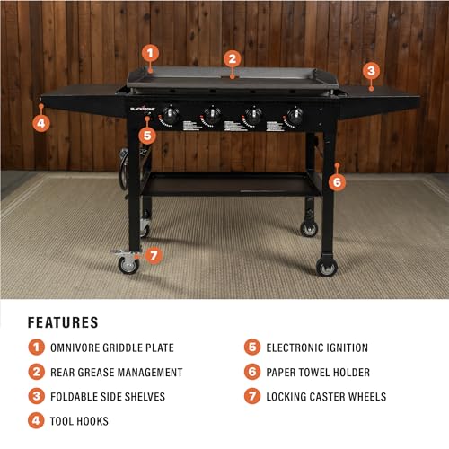 BLACKSTONE 36" Omnivore Griddle With Folding Shelves - Image 2