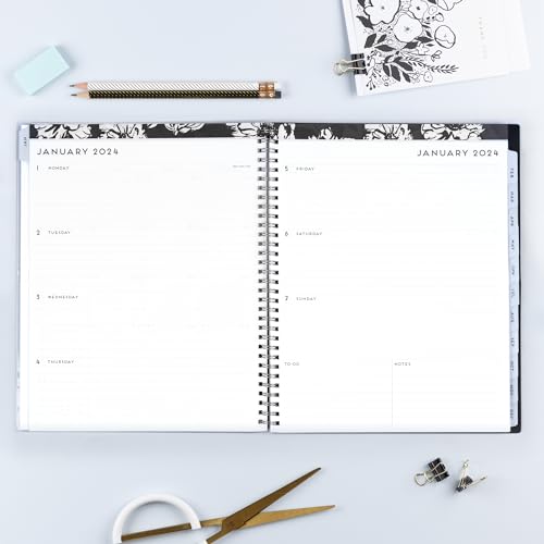 Blue Sky 2024 Weekly Monthly Planner, 8.5" x 11", Baccara Dark (110211-24) - Image 4