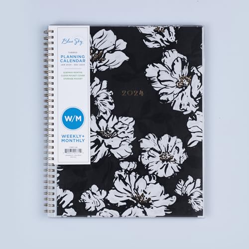 Blue Sky 2024 Weekly Monthly Planner, 8.5" x 11", Baccara Dark (110211-24) - Image 2