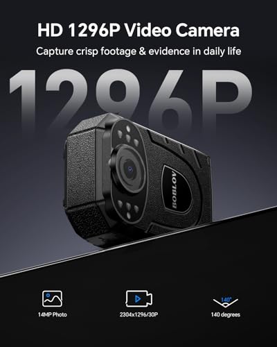 BOBLOV KJ21 Body Worn Camera, 1296P Recorder - Image 2