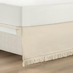 Lush Decor Boho Fringe Tailored Drop Bedskirt, Queen