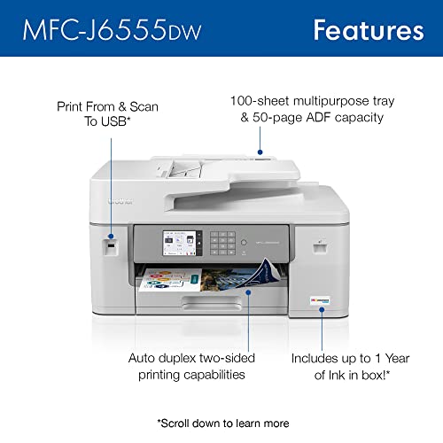Brother MFC-J6555DW INKvestment Tank All-in-One Printer - Image 3