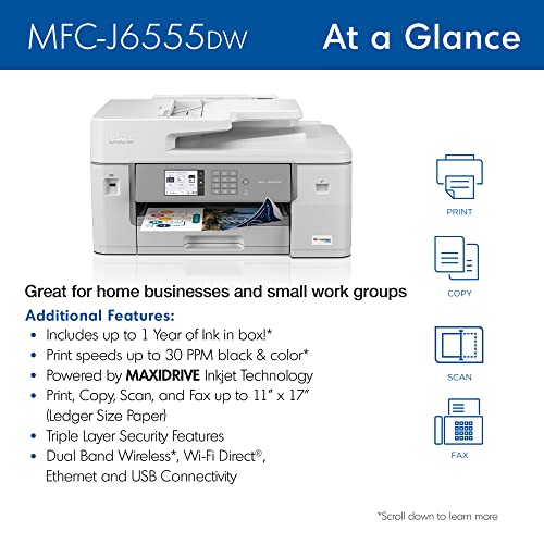 Brother MFC-J6555DW INKvestment Tank All-in-One Printer - Image 2