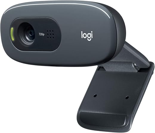 Logitech C270 HD Webcam, 1280x720 Pixels, Black