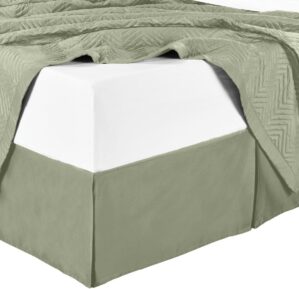 sheetsnthings California King Microfiber Bed Skirt, Sage