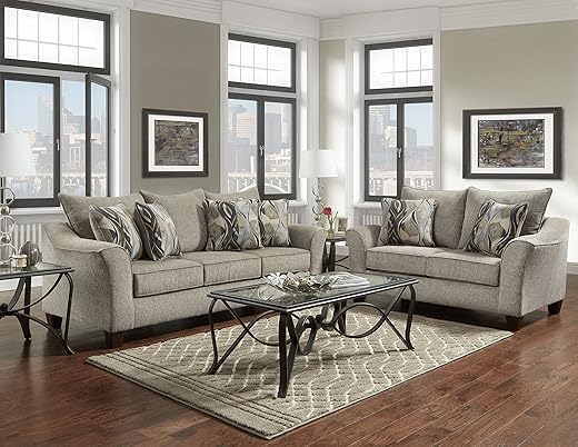 Roundhill Furniture Camero Sofa And Loveseat Set