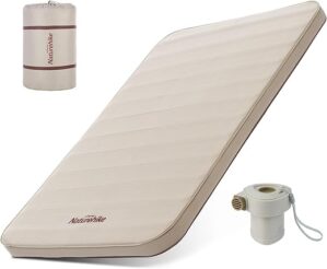 Naturehike Camping Mattress With Air Pump, 4" Thick