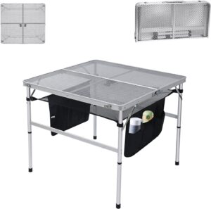 Nice C Camping Table With Cabinet Storage, Adjustable
