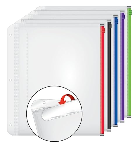 Cardinal Zippered Binder Pockets, 5-Pack (14650) - Image 2