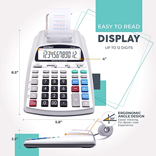 CATIGA Printing Calculator With Bonus Ink Cartridges - Image 5
