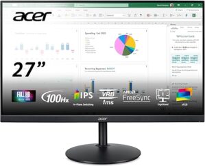 acer CB272 Ebmiprx 27″ FHD Monitor, 100Hz