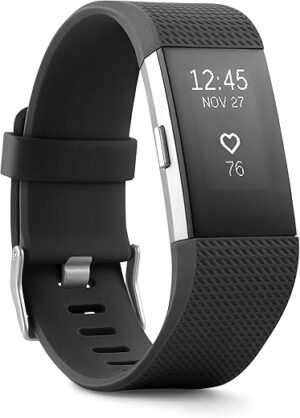 Fitbit Charge 2 Heart Rate Fitness Wristband, Black