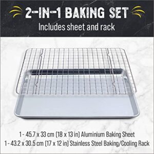 Checkered Chef Baking Sheets With Stainless Steel Rack