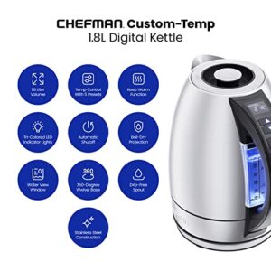Chefman Electric Tea Kettle With Temperature Control