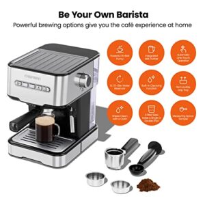 Chefman Espresso Machine With Steamer And Frother