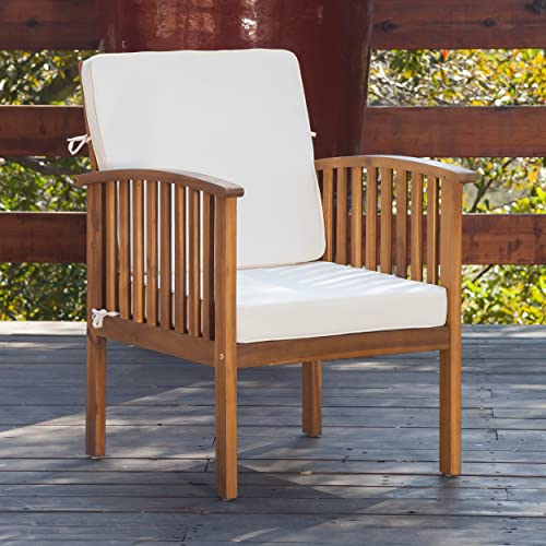 Christopher Knight Home Carolina Outdoor Acacia Sofa Set, 4-Pcs - Image 4