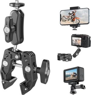 TELESIN Clamp Camera Mount With 360 Ball Head
