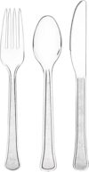 Amscan Clear Plastic Heavy Weight Assorted Cutlery