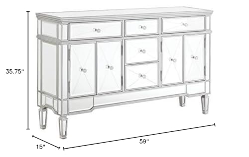 Coaster Home Furnishings 5-Drawer Accent Cabinet Silver - Image 3