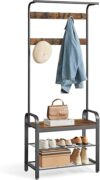 VASAGLE Coat Rack Hall Tree With Shoe Bench