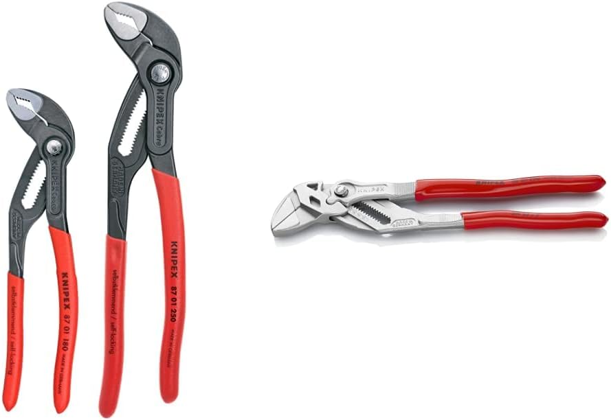 KNIPEX Cobra Pliers Set & Pliers Wrench (87 01 180 & 87 01 250)