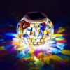 WSgift Color Changing Solar Mosaic Garden Lights