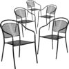 Flash Furniture Commercial Grade Black Steel Patio Chair