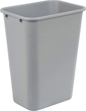 Amazon Basics Commercial Office Wastebasket, 10 Gallons, Grey