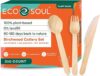 ECO SOUL Compostable Wooden Cutlery Set [350-Pack]