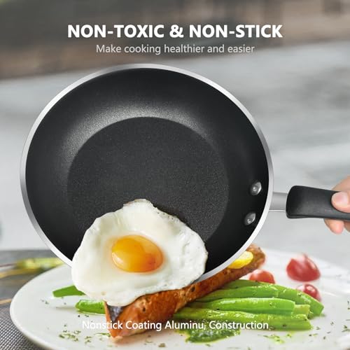 COOKSMARK Aluminum Nonstick Frying Pan Set 3-Piece - Image 2