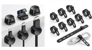 Lamicall Cord Holder Clips & Silicone Cable Ties