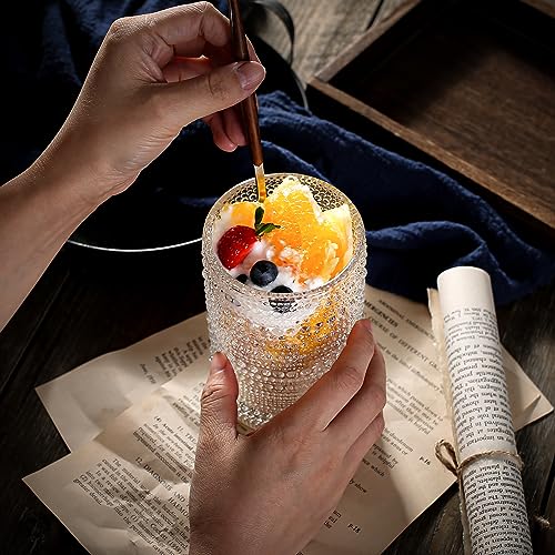 cosnou Large Glasses Set, Hobnail Glassware - Image 4