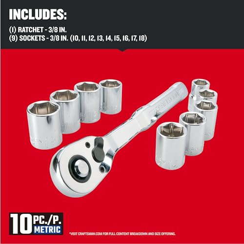 CRAFTSMAN Mechanics Tool Set, Metric, 10 Piece (CMMT34564) - Image 3