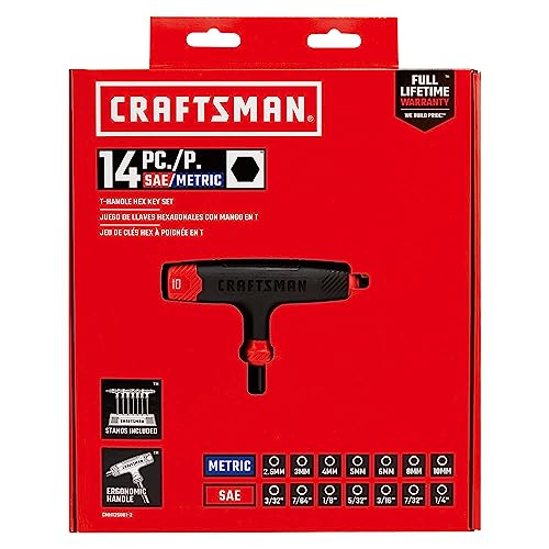 CRAFTSMAN T-Handle Allen Wrench Set, 14 Piece (CMHT26001-2) - Image 5