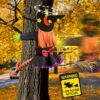 Bswalf Crashing Witch Halloween Decor for Tree