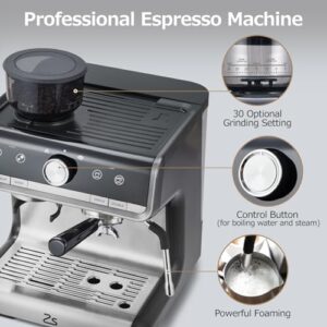CuisinAid Espresso Machine With Milk Frother, Stainless Steel